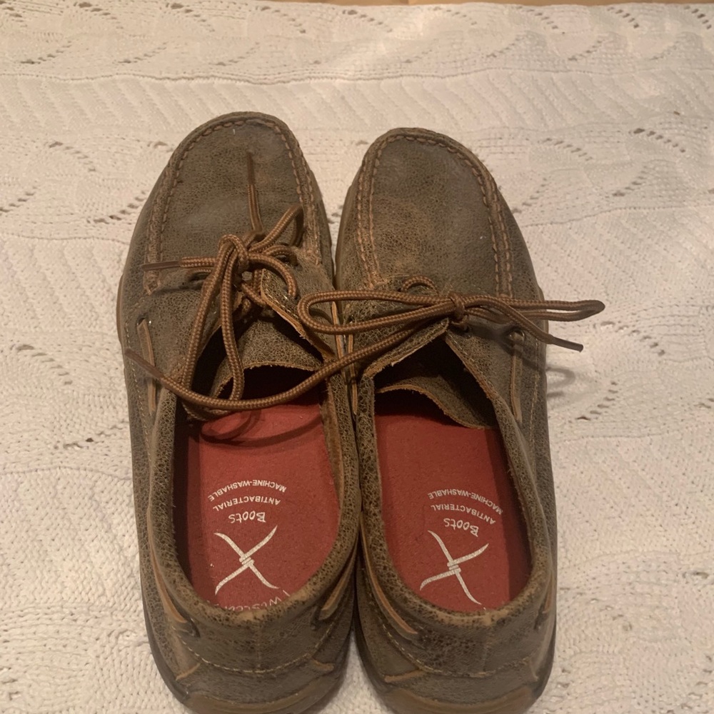 Twisted x boots leather lace up moccasins. No box